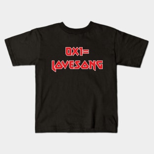 TXT 0x1 lovesong text rock Kids T-Shirt